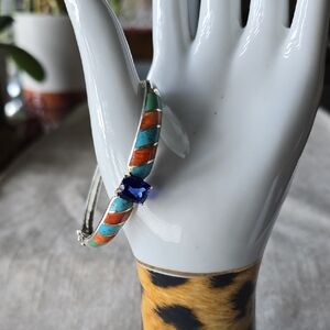 Elegant 925 Sterling Silver Multi Stone Bracelet